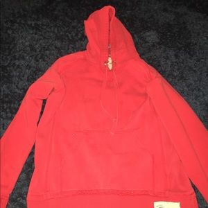 red sweatshirt